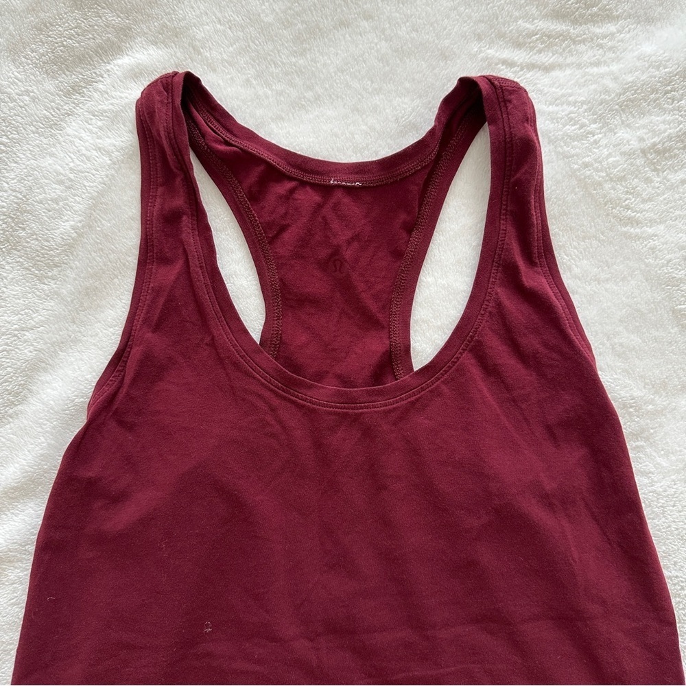 LULULEMON RACERBACK TANK WOMENS SIZE 6 IN  MAROON - Picture 3 of 13